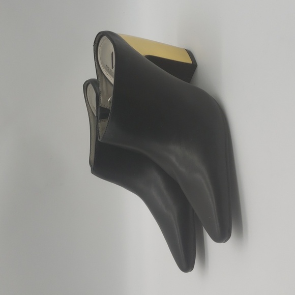 2519- Worthington Wor Nelda Black & Gold Mules Size 7.5 NWT with Box - Picture 3 of 12